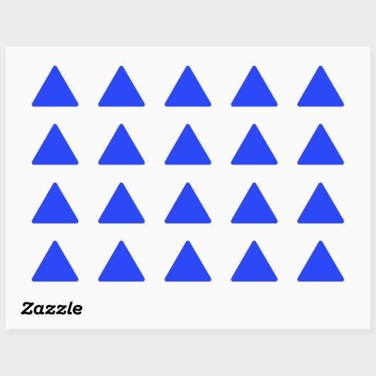 Bright Blue Triangle Sticker (Blatt)
