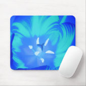 Bright Blue Tulip Mousepad (Mit Mouse)