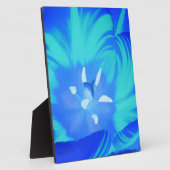 Bright Blue Tulip Plaque Fotoplatte (Seite)