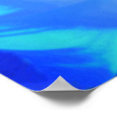 Bright Blue Tulip Poster (Ecke)