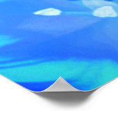 Bright Blue Tulip Poster (Ecke)