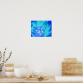 Bright Blue Tulip Poster (Küche)