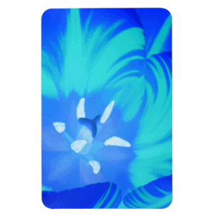 Bright Blue Tulip Premium Magnet