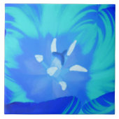 Bright Blue Tulip Tile Fliese (Vorderseite)