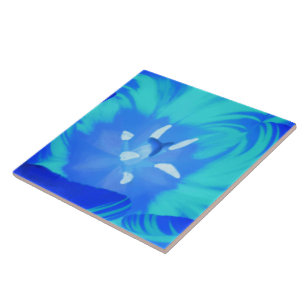 Bright Blue Tulip Tile Fliese