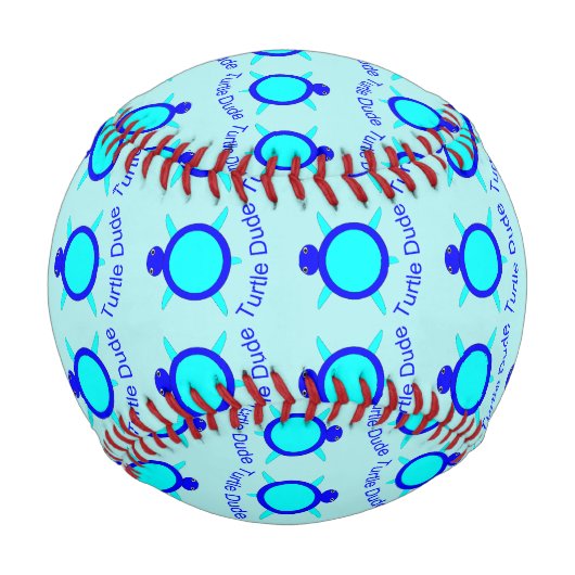 Bright Blue Turtle Typ Baseball (Rückseite)