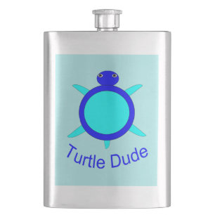 Bright Blue Turtle Typ Flask Flachmann