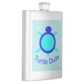 Bright Blue Turtle Typ Flask Flachmann (Rechts)