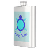 Bright Blue Turtle Typ Flask Flachmann (Links)