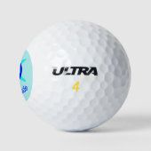 Bright Blue Turtle Typ Golf Ball (Logo)