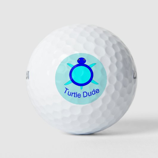 Bright Blue Turtle Typ Golf Ball (Vorderseite)