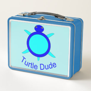 Bright Blue Turtle Typ Metal Lunch Bo Metall Brotdose