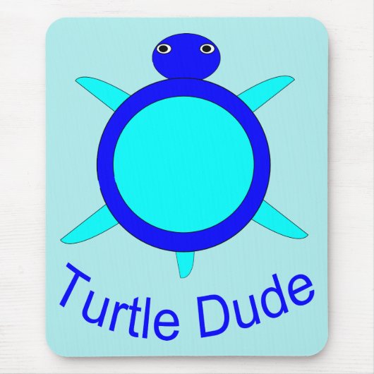 Bright Blue Turtle Typ Mousepad (Vorne)