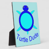 Bright Blue Turtle Typ Plaque Fotoplatte (Seite)
