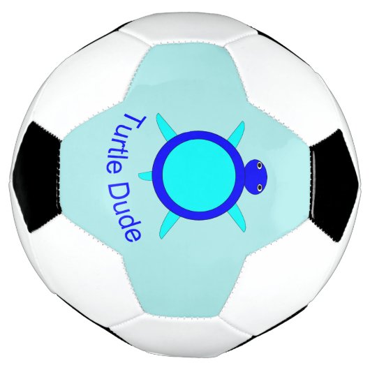 Bright Blue Turtle Typ Soccer Ball (Gedreht)