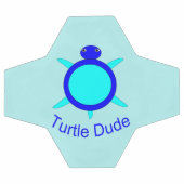 Bright Blue Turtle Typ Soccer Ball (Flach)