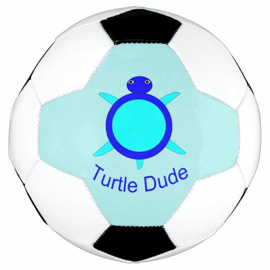 Bright Blue Turtle Typ Soccer Ball (Vorderseite)
