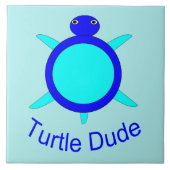 Bright Blue Turtle Typ Tile Fliese (Vorderseite)