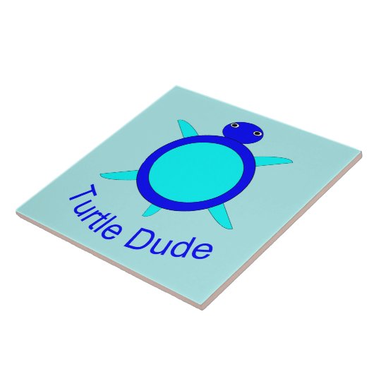Bright Blue Turtle Typ Tile Fliese (Seite)