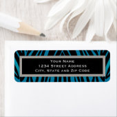 Bright Blue und Black Zebra Stripes (Insitu)