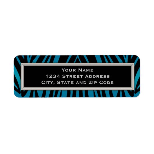 Bright Blue und Black Zebra Stripes (Vorne)