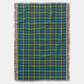 Bright Blue und Green Clan Watson Scottish Kariert Decke (Vorderseite Vertikal)