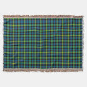 Bright Blue und Green Clan Watson Scottish Kariert Decke (Vorderseite)