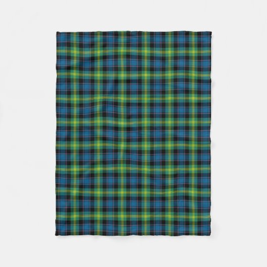 Bright Blue und Green Watson Clan Tartan Fleecedecke (Vorderseite)