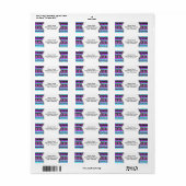 Bright Blue und lila Stammesmuster (Vorne)