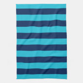 Bright Blue und Navy Streifen Geschirrtuch (Vertikal)
