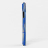 Bright Blue Unique Modern Stripe Muster Cool Case-Mate iPhone Hülle (Hinten/Rechts)