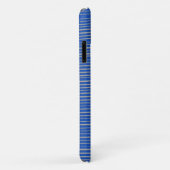 Bright Blue Unique Modern Stripe Muster Cool Case-Mate iPhone Hülle (Hinten/Rechts)