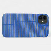 Bright Blue Unique Modern Stripe Muster Cool Case-Mate iPhone Hülle (Rückseite (Horizontal))