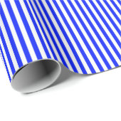 Bright Blue & White Streifen Geschenkpapier (Rolleneckpunkt)
