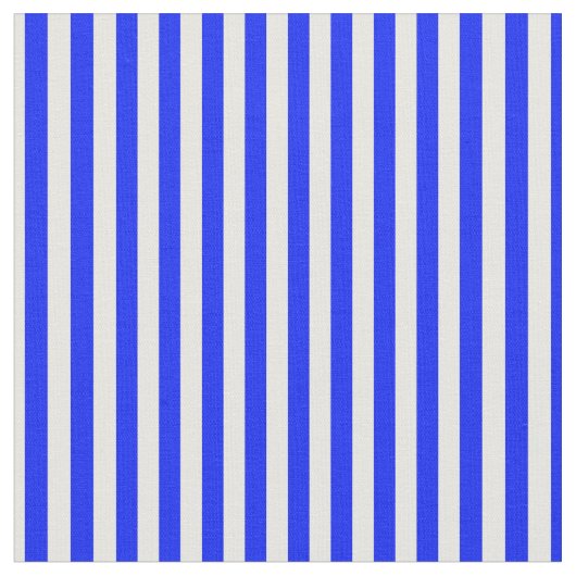 Bright Blue & White Streifen Stoff (Nahaufnahme)