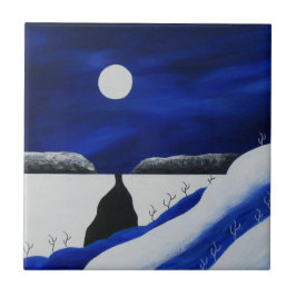 Bright Blue Winter Southwest Wüste Weihnachten Fliese