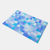 Bright Blues Mosaic Fußmatte (Schrägansicht)