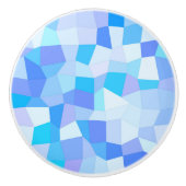 Bright Blues Mosaic Keramikknauf (Vorderseite)