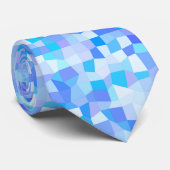 Bright Blues Mosaic Krawatte (Gerollt)
