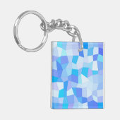 Bright Blues Mosaic Schlüsselanhänger (Vorderseite links)