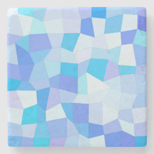 Bright Blues Mosaic Steinuntersetzer