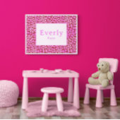 Bright-Blumenposter Girl Room Individuelle Name Poster