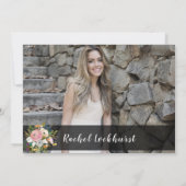 Bright Blush Boho weg Party Farewell Foto Einladung (Rückseite)