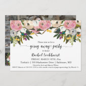 Bright Blush Boho weg Party Farewell Foto Einladung (Vorne/Hinten)