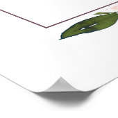 BRIGHT BLUSH BURGUNDY FLORAL BABY SHOWER WILLKOMME POSTER (Ecke)