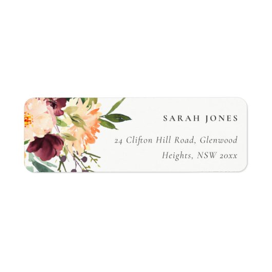 BRIGHT BLUSH YELLOW ORANGE FLORAL BUNCH ADRESSE (Vorne)