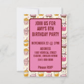 Bright Boba Tees Pattern Einladung (Vorderseite)