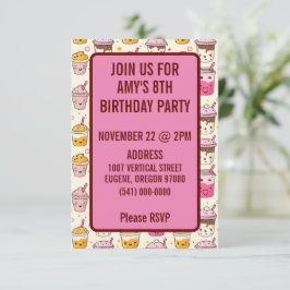 Bright Boba Tees Pattern Einladung