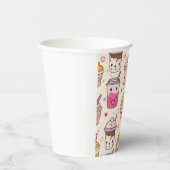 Bright Boba Tees Pattern Pappbecher (Rechts)