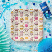 Bright Boba Tees Pattern Pappteller (Party)